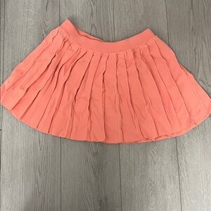 Coral Pleated Women's Skirt